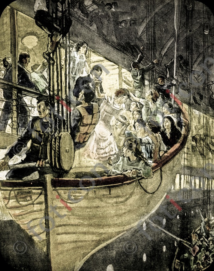 Rettungsboot an der RMS Titanic | Lifeboat on the RMS Titanic - Foto simon-titanic-196-038-fb.jpg | foticon.de - Bilddatenbank für Motive aus Geschichte und Kultur
